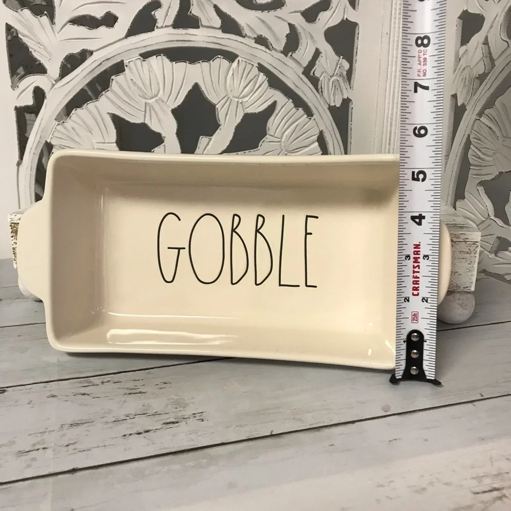Rae Dunn Ceramic Bread Pan Baking Dish “Gobble”, Fall Kitchen, Thanksgiving